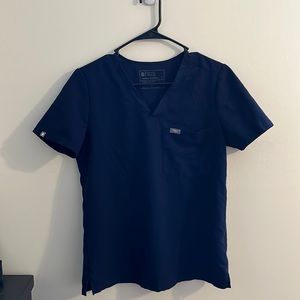 womens figs size small navy scrub top